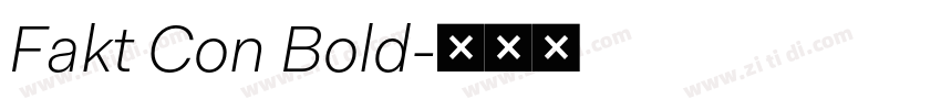 Fakt Con Bold字体转换